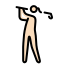 woman golfing: light skin tone on OpenMoji