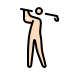 person golfing: light skin tone on OpenMoji