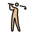 man golfing: medium-light skin tone on OpenMoji