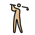 person golfing: medium-light skin tone on OpenMoji