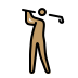 person golfing: medium skin tone on OpenMoji