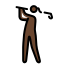woman golfing: dark skin tone on OpenMoji