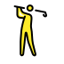 man golfing on OpenMoji