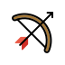 bow and arrow on OpenMoji
