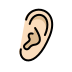 ear: light skin tone on OpenMoji
