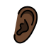 ear: dark skin tone on OpenMoji