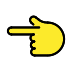 backhand index pointing left on OpenMoji