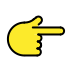backhand index pointing right on OpenMoji