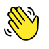 waving hand on OpenMoji