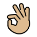 OK hand: medium-light skin tone on OpenMoji