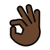 OK hand: dark skin tone on OpenMoji