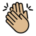 clapping hands: medium-light skin tone on OpenMoji