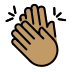 clapping hands: medium skin tone on OpenMoji