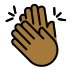 clapping hands: medium-dark skin tone on OpenMoji