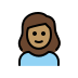 girl: medium skin tone on OpenMoji