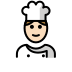 man cook: light skin tone on OpenMoji