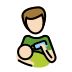 ผู้ชายให้นมลูก: โทนผิวสีขาว on OpenMoji