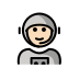 man astronaut: light skin tone on OpenMoji