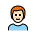 man: light skin tone, red hair on OpenMoji