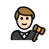 man judge: light skin tone on OpenMoji