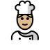 man cook: medium-light skin tone on OpenMoji