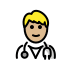 man health worker: medium-light skin tone on OpenMoji