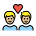 couple with heart: man, man, medium-light skin tone on OpenMoji