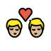 kiss: man, man, medium-light skin tone on OpenMoji