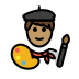 man artist: medium skin tone on OpenMoji