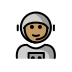 man astronaut: medium skin tone on OpenMoji