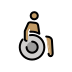 man in manual wheelchair facing right: medium skin tone on OpenMoji