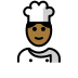 man cook: medium-dark skin tone on OpenMoji