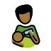 man feeding baby: medium-dark skin tone on OpenMoji