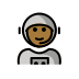 man astronaut: medium-dark skin tone on OpenMoji