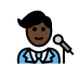 นักร้องชาย: โทนผิวสีเข้ม on OpenMoji