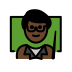 man teacher: dark skin tone on OpenMoji