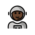 man astronaut: dark skin tone on OpenMoji