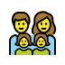 family: man, woman, girl, girl on OpenMoji