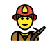 man firefighter on OpenMoji