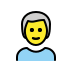 man: white hair on OpenMoji
