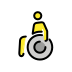 man in manual wheelchair on OpenMoji