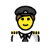 man pilot on OpenMoji