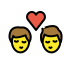 kiss: man, man on OpenMoji