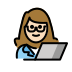 woman technologist: light skin tone on OpenMoji