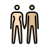 woman and man holding hands: light skin tone, medium-light skin tone on OpenMoji