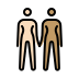 women holding hands: light skin tone, medium skin tone on OpenMoji