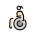 woman in manual wheelchair: light skin tone on OpenMoji