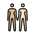 women holding hands: medium-light skin tone, light skin tone on OpenMoji