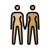 women holding hands: medium-light skin tone, medium skin tone on OpenMoji