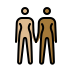 women holding hands: medium-light skin tone, medium-dark skin tone on OpenMoji